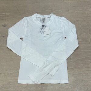 Aritzia White Long Sleeve Tee